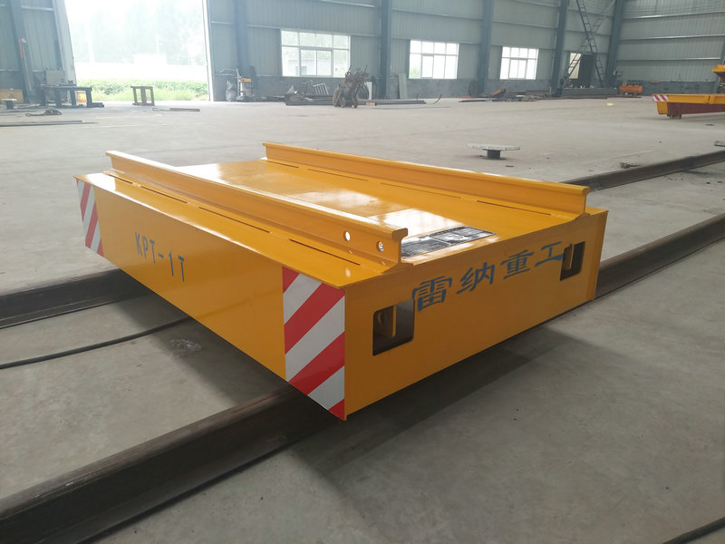 Cable Reel Powered Warehouse Flat Car på jernbane med fjernkontroll