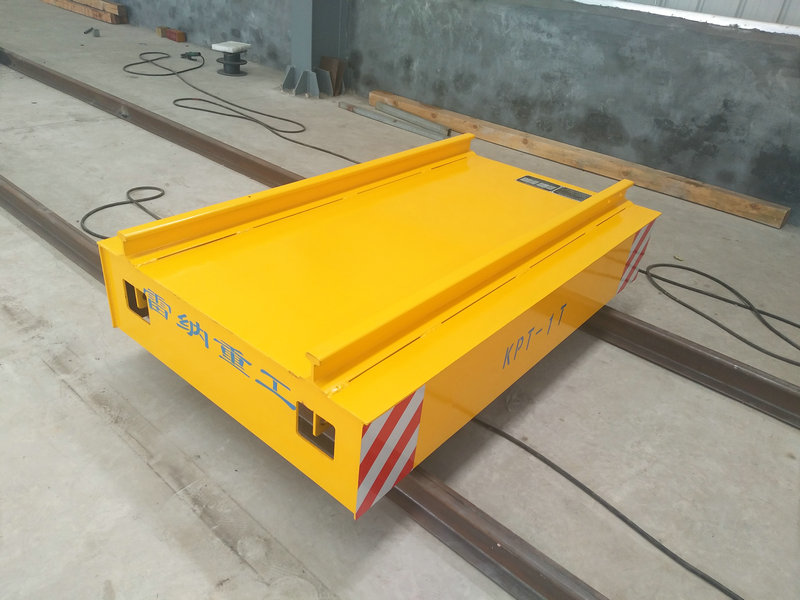 Cable Reel Powered Warehouse Flat Car på jernbane med fjernkontroll
