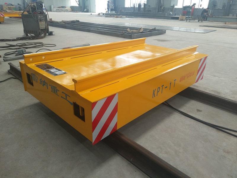 Cable Reel Powered Warehouse Flat Car på jernbane med fjernkontroll