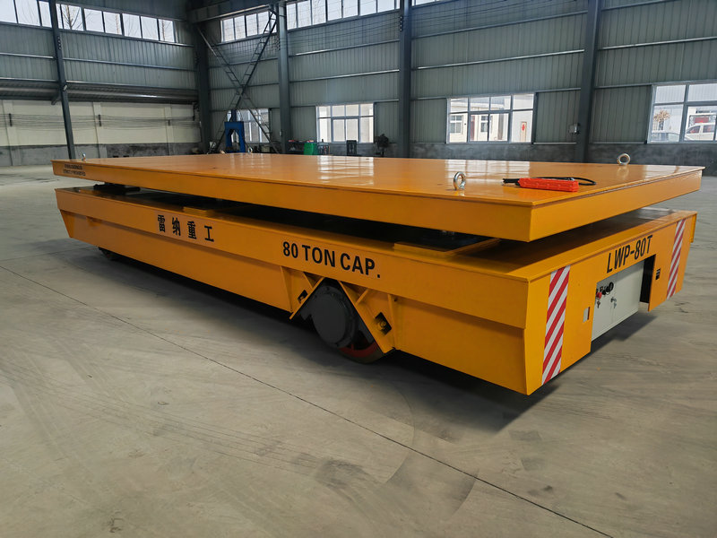 80 Tons Heavy Duty Hydraulisk Lifting Trackless Cart