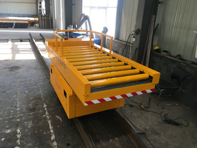 3T Rail Turning Electric Flat Cart med heis